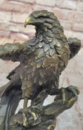 Load image into Gallery viewer, Regal Bronze Eagle Sculpture – Majestic Bird of Prey on Marble Base