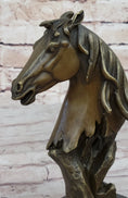 Load image into Gallery viewer, Abstract Modern Art Horse Head Bust Bronze Statue Sculpture Marble Base Figurine