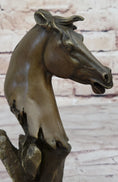 Load image into Gallery viewer, Abstract Modern Art Horse Head Bust Bronze Statue Sculpture Marble Base Figurine
