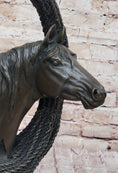 Load image into Gallery viewer, Equestrian Horse Lover Horses Bust Original Art Bronze Sculpture Statue Figure on Marble Base - Southlake Paws