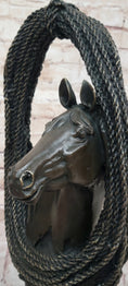 Load image into Gallery viewer, Equestrian Horse Lover Horses Bust Original Art Bronze Sculpture Statue Figure on Marble Base - Southlake Paws