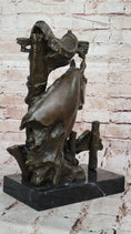 Load image into Gallery viewer, Lost Wax Bronze Casting Bust of Horse in Stables by Milo on Marble Base