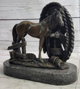 Load image into Gallery viewer, Horses Foal Equestrian Horse Lover Bronze Metal Sculpture Statue Figure Gift Decor Signed Art