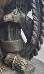 Horses Foal Equestrian Horse Lover Bronze Metal Sculpture Statue Figure Gift Decor Signed Art