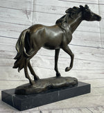 Large Arabian Horse Bronze Sculpture Statue By Williams Figurine Figure Decor