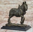 Load image into Gallery viewer, Budweiser Clydesdale Work Horse Bronze Statue Sculpture Original Art on Marble Base - Southlake Paws