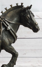 Budweiser Clydesdale Work Horse Bronze Statue Sculpture Original Art on Marble Base