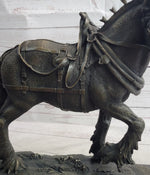 Budweiser Clydesdale Work Horse Bronze Statue Sculpture Original Art on Marble Base