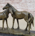 Load image into Gallery viewer, Necking Horses Bronze Sculpture Statue Equestrian Barn Stables Farmhouse Decor