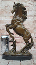 Load image into Gallery viewer, Rearing Horse Bronze Sculpture Statue Equestrian Stables Country Western Decor