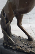 Load image into Gallery viewer, Rearing Horse Bronze Metal Statue Sculpture Equestrian Decor Gift Signed Original Art