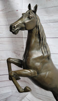 Load image into Gallery viewer, Rearing Arabian Horse Stallion Bronze Statue Sculpture Figure Equestrian Farm Stable Decor