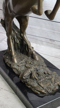 Load image into Gallery viewer, Rearing Arabian Horse Stallion Bronze Statue Sculpture Figure Equestrian Farm Stable Decor