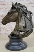 Load image into Gallery viewer, Original Milo Gorgeous Bust Horse Head Bronze Sculpture Art Deco Figurine Figure
