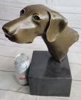 Load image into Gallery viewer, Weimaraner Vizsla Dog Bronze Bust Sculpture Statue Home Decor Figurine on Marble Base