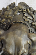 Load image into Gallery viewer, Hanging Wall Mounted Bronze Sculpture of Retriever Dog with Rabbit in Mouth 12" x 17"