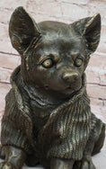 Load image into Gallery viewer, Cute Chihuahua Dog in Hooded Sweater Bronze Sculpture Figurine Statue Hot Cast