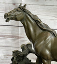 Load image into Gallery viewer, Trotting Thoroughbread Horse Bronze Hand Made Sculpture by Lost Wax Method Decor