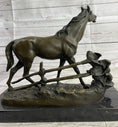 Load image into Gallery viewer, Trotting Thoroughbread Horse Bronze Hand Made Sculpture by Lost Wax Method Decor