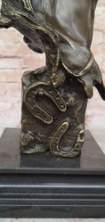 Load image into Gallery viewer, Horse Head Bust Abstract Bronze Metal Statue Sculpture Figure on Marble Base Original Art - Southlake Paws