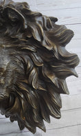 Load image into Gallery viewer, Wall Mounted Hanging Lion Head Bust Sculpture Decor Signed Original Milo 18" x 18"