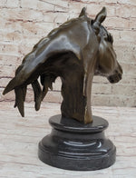Hot Cast Bronze Horse Head Bust Statue Sculpture Bronze Metal Original Art by Milo