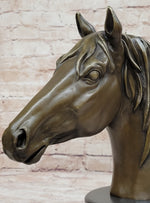 Hot Cast Bronze Horse Head Bust Statue Sculpture Bronze Metal Original Art by Milo