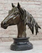 Hot Cast Bronze Horse Head Bust Statue Sculpture Bronze Metal Original Art by Milo