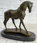 Load image into Gallery viewer, Arabian Horse Mare Bronze Metal Sculpture Statue Figure on Marble Base Signed Original 12" X 12.5"