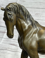 Arabian Horse Mare Bronze Metal Sculpture Statue Figure on Marble Base Signed Original 12