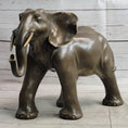 Load image into Gallery viewer, Smooth Elephant Bronze Metal Figure Sculpture Handmade Art Decor Collectible