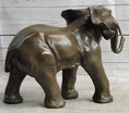 Load image into Gallery viewer, Smooth Elephant Bronze Metal Figure Sculpture Handmade Art Decor Collectible