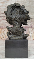 Load image into Gallery viewer, Hand Made African Lion Bust Museum Quality Bronze Sculpture by Barye Figurine