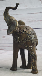 Decorative Indian Elephant Bronze Figure Statue Sculpture Hindu Design Handmade Art