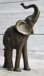 Decorative Indian Elephant Bronze Figure Statue Sculpture Hindu Design Handmade Art