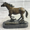 Load image into Gallery viewer, Arabian Horse in Trotting Running in Field Bronze Statue Sculpture Equestrian Decor Original Art