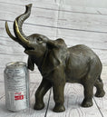 Load image into Gallery viewer, Elephant Bronze Metal Figurine Figure Sculpture Decor 11" x 13"