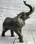 Load image into Gallery viewer, Elephant Bronze Metal Figurine Figure Sculpture Decor 11" x 13"