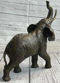Load image into Gallery viewer, Elephant Bronze Metal Figurine Figure Sculpture Decor 11" x 13"