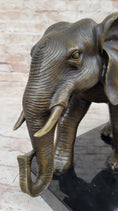 Load image into Gallery viewer, Elephant Bronze Sculpture Statue on Marble base - Antoine Barye Reproduction Art