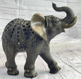 Load image into Gallery viewer, Indian Elephant Bronze Metal Figurine Sculpture Decor Signed Original 8.5" x 12"