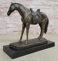 Load image into Gallery viewer, Large Original Loving Horse with his Saddle Western Cowboy Bronze Sculpture sale