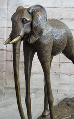 Hot Cast Bronze Metal Elephant Sculpture Statue Figure after Salvador Dali on Marble Base