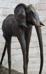 Hot Cast Bronze Metal Elephant Sculpture Statue Figure after Salvador Dali on Marble Base