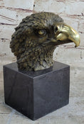 Load image into Gallery viewer, Bust American Bald Eagle Bronze Marble Sculpture Statue Figurine Art Deco Figure