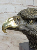 Load image into Gallery viewer, Bust American Bald Eagle Bronze Marble Sculpture Statue Figurine Art Deco Figure