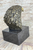 Load image into Gallery viewer, Hot Cast Bronze American Bald Eagle Head Bust Statue Sculpture on Marble Base