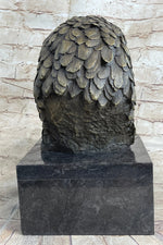 Hot Cast Bronze American Bald Eagle Head Bust Statue Sculpture on Marble Base