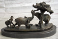 Load image into Gallery viewer, Elephant Family on the African Savannah Bronze Metal Statue Sculpture Decor Art