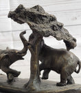 Load image into Gallery viewer, Elephant Family on the African Savannah Bronze Metal Statue Sculpture Decor Art